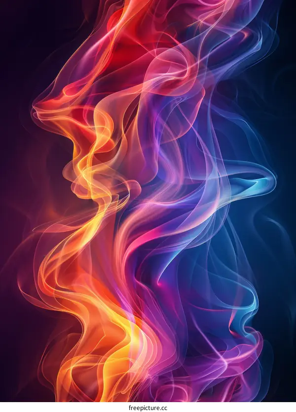 Abstract Colorful Smoke Design