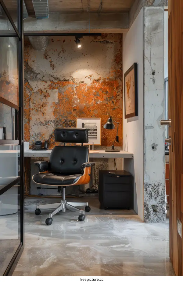 industrial style home office interior design