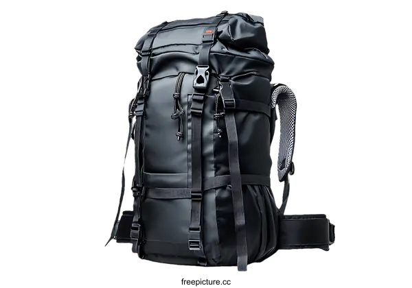 [Transparent Background PNG]Modern Black Backpack Design