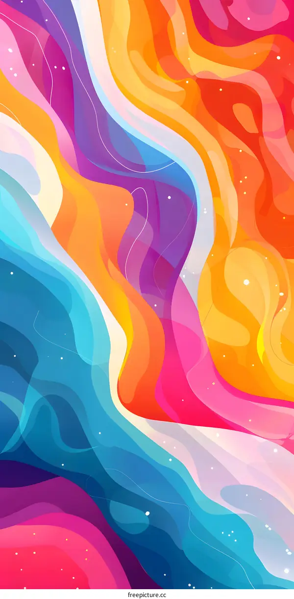 Abstract Colorful Fluid Wave Background