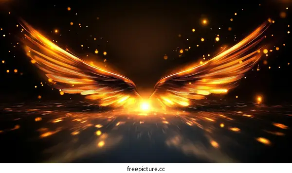 Golden Wing of Fire Illustration