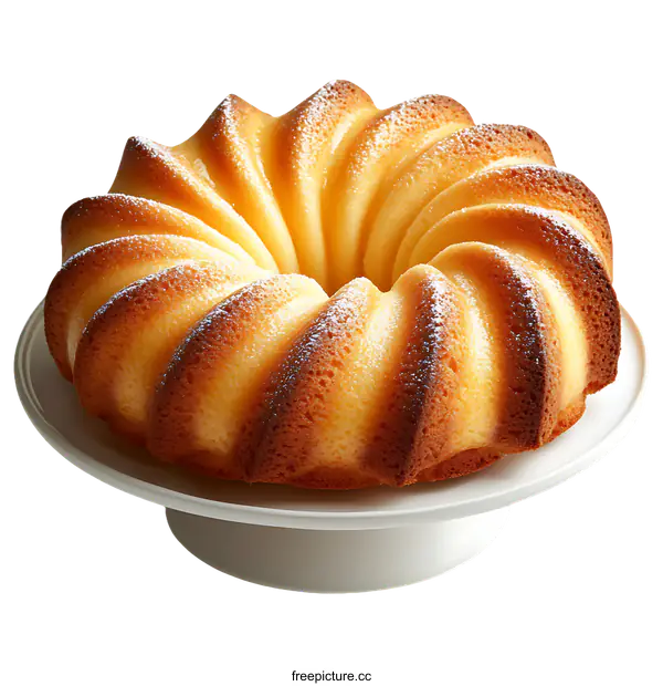 [Transparent Background PNG]Delicious Bundt Cake on a Stand