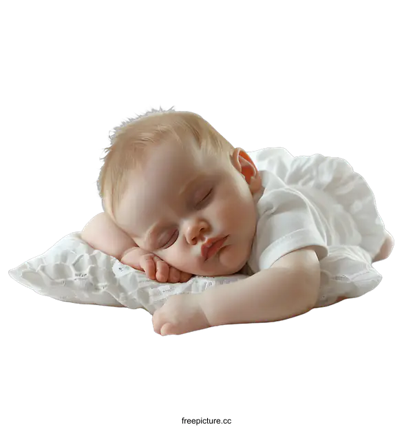 [Transparent Background PNG]Sleeping baby