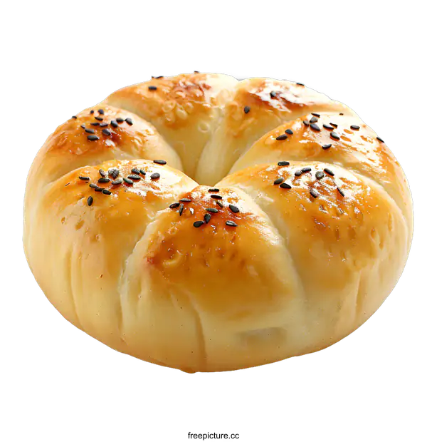 [Transparent Background PNG]Freshly baked bread with sesame seeds