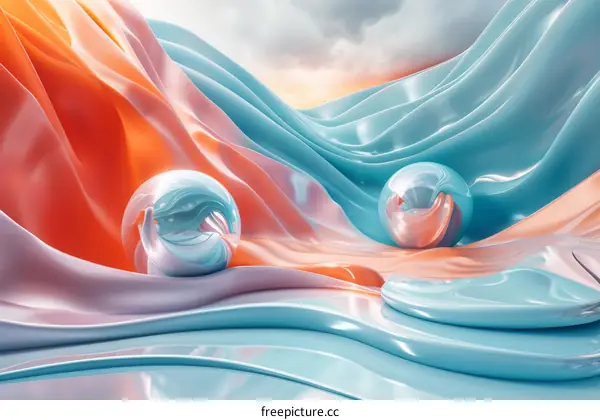 Abstract Colorful Liquid Fabric  Background Design