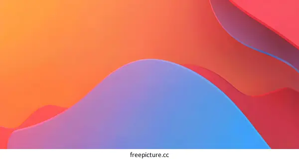 Abstract Background With Orange Blue Red Gradient Colors