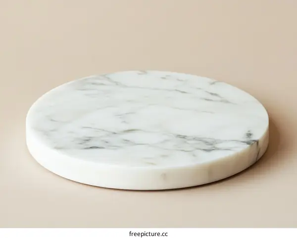 Elegant White Marble Round Platter