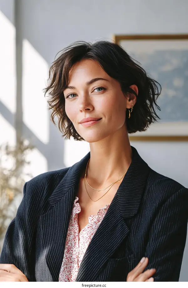 Confident Woman in a Stylish Blazer