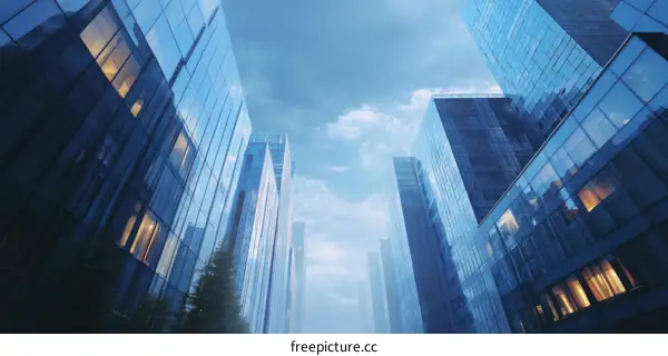 Modern Skyscrapers in the City Skyline