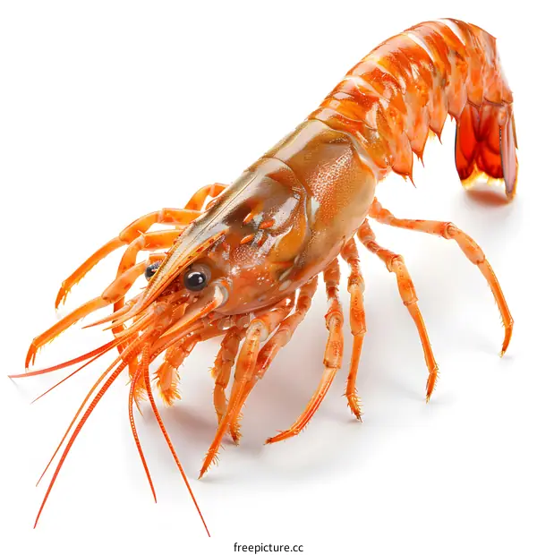 Fresh Lobster on White Background