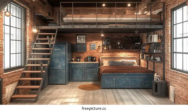 Industrial Loft Apartment Interior Design