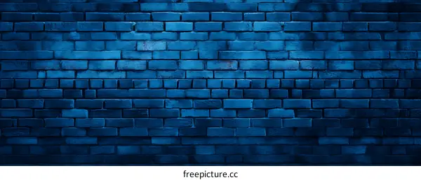 Dark Blue Brick Wall Background