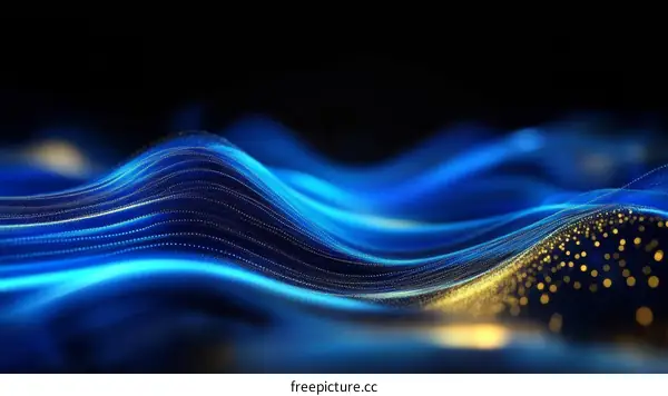 Abstract Wave of Digital Particles
