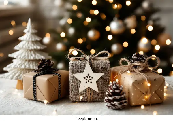 Christmas Gifts and Decor in a Cozy Setting