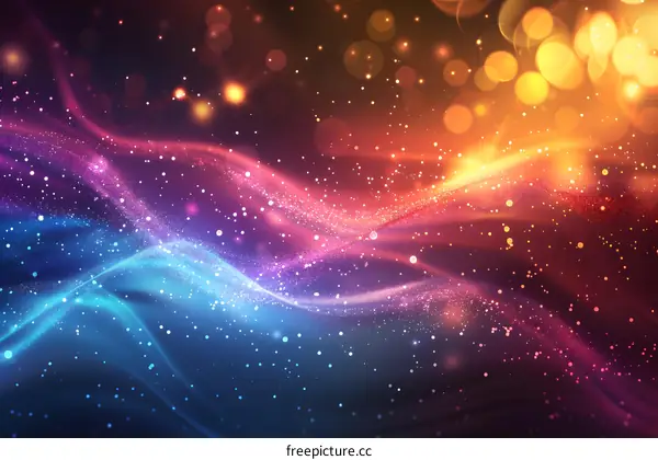 Colorful lights flowing