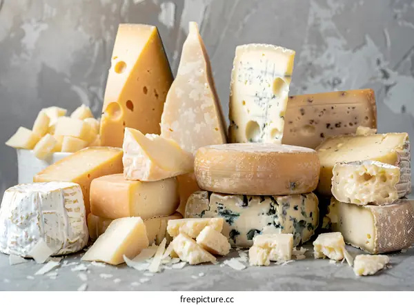 Assortment of Different Types of Cheese