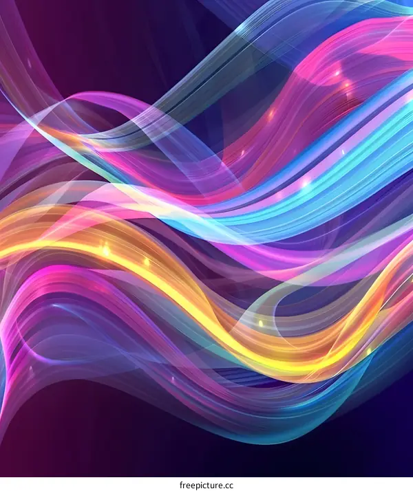 Abstract Colorful Swirling Lines Background Design