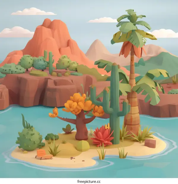Isometric Desert Island