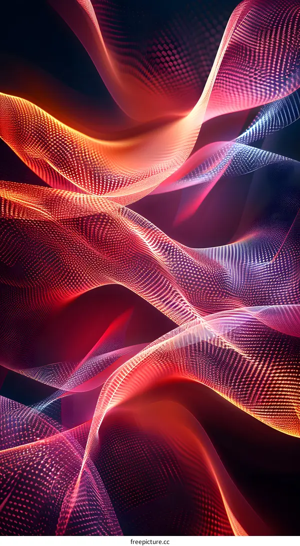 Red and Blue Wavy Lines