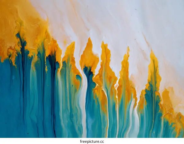 Abstract Paint Pouring Art Piece