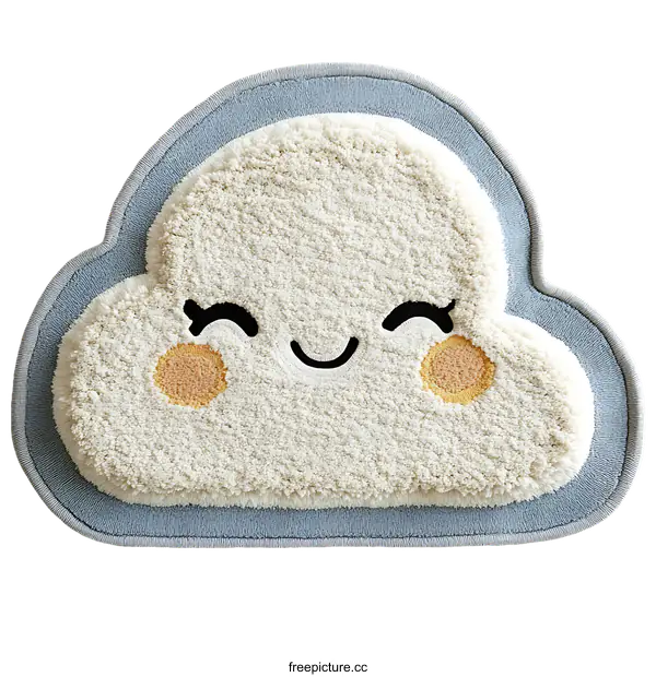 [Transparent Background PNG]Cute Cloud Shaped Rug