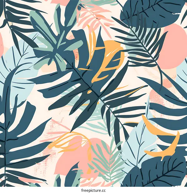 Tropical Leaves Seamless Pattern Design