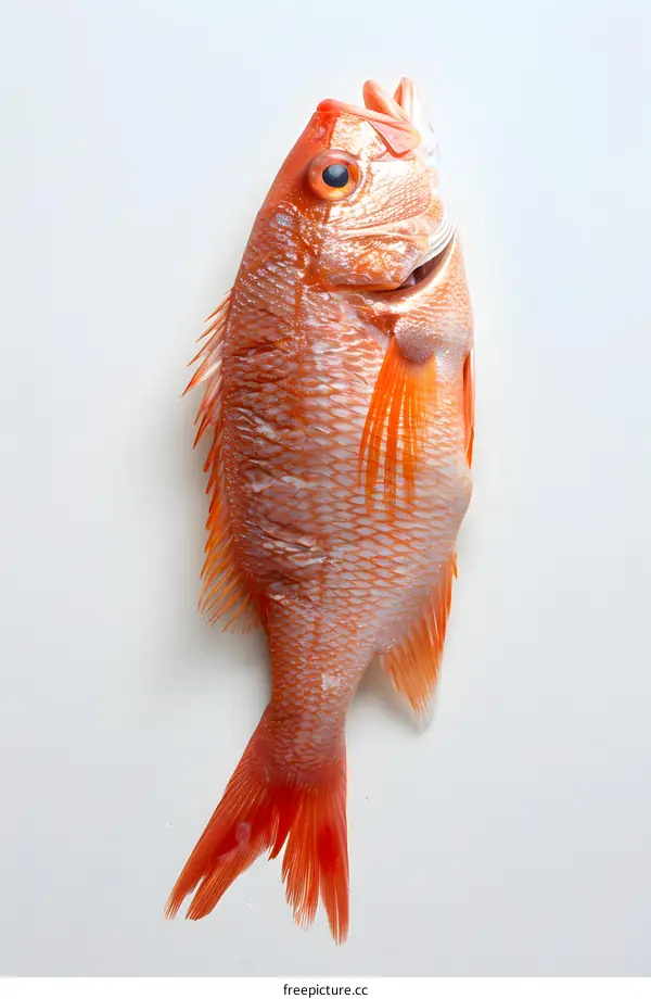 Red Fish White Background