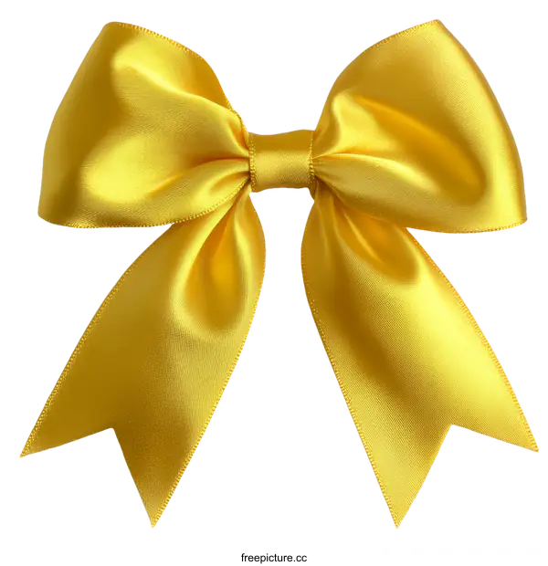 [Transparent Background PNG]Golden Ribbon Bow Decor