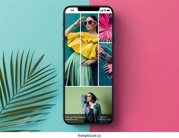 Woman Using Phone to View Images of Fashion