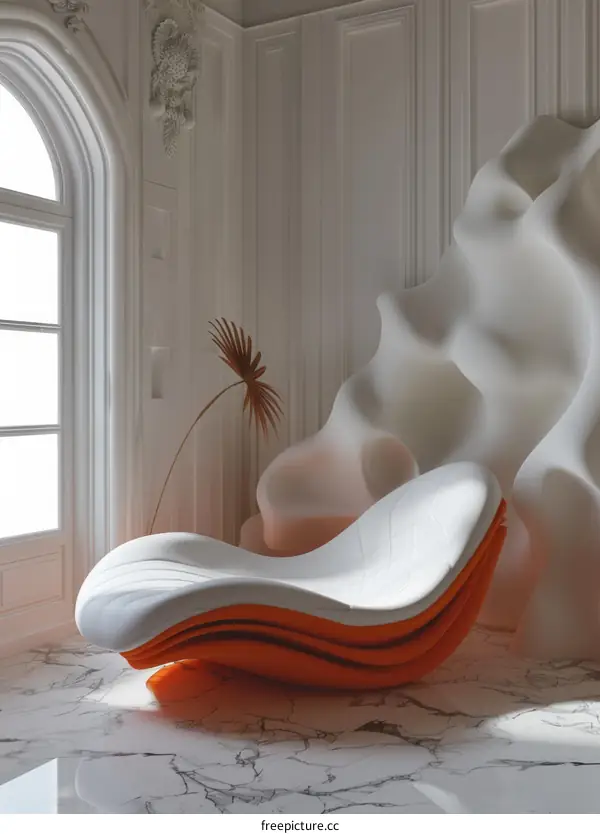 Modern Abstract Lounge Chair Design in a Stylish Interior