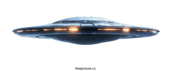 [Transparent Background PNG]Mysterious Flying Saucer in the Sky