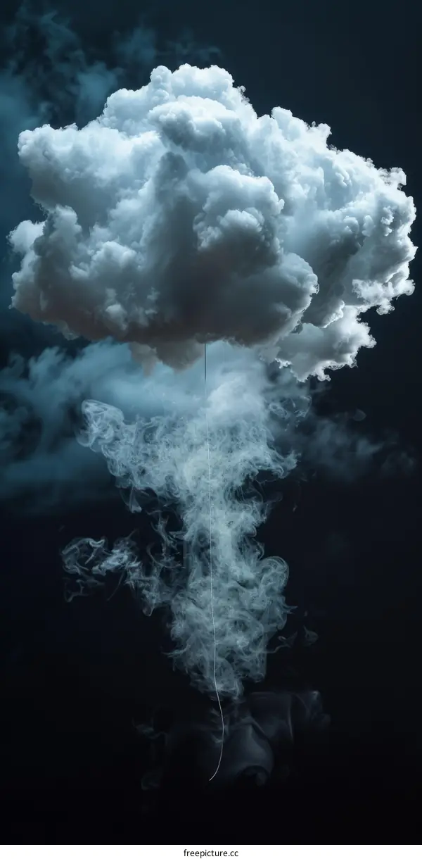 A String Holding a White Cloud