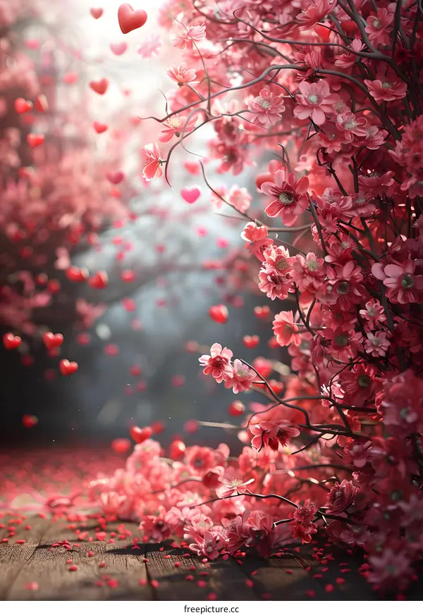 Cherry blossoms in full bloom