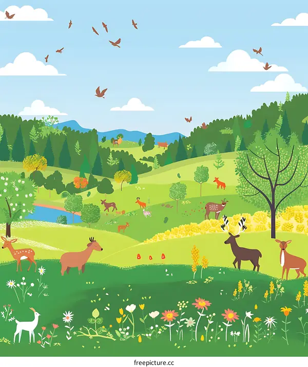 Cute Animals in the Meadow