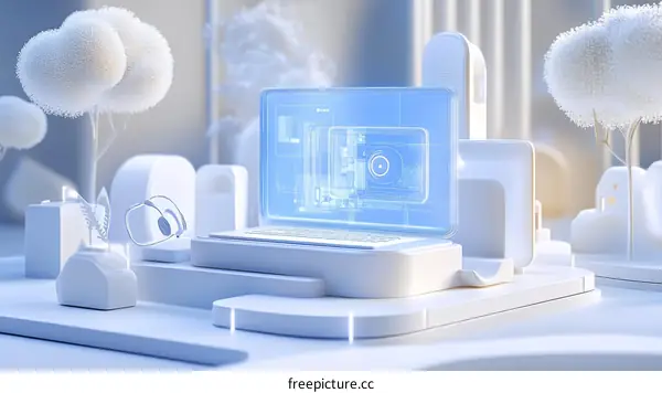 Modern Technology Digital Showcase Illustration