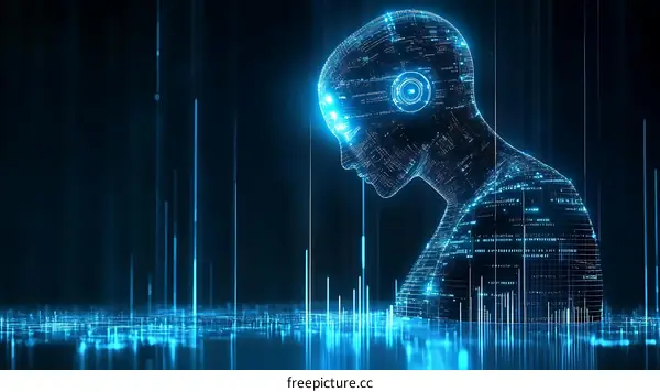 Digital Human Silhouette Illustrative Art