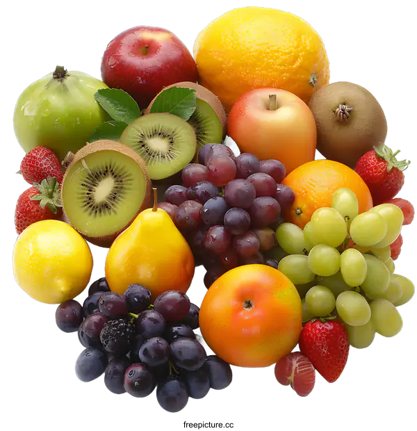 [Transparent Background PNG]Fresh and Colorful Assortment of Fruits