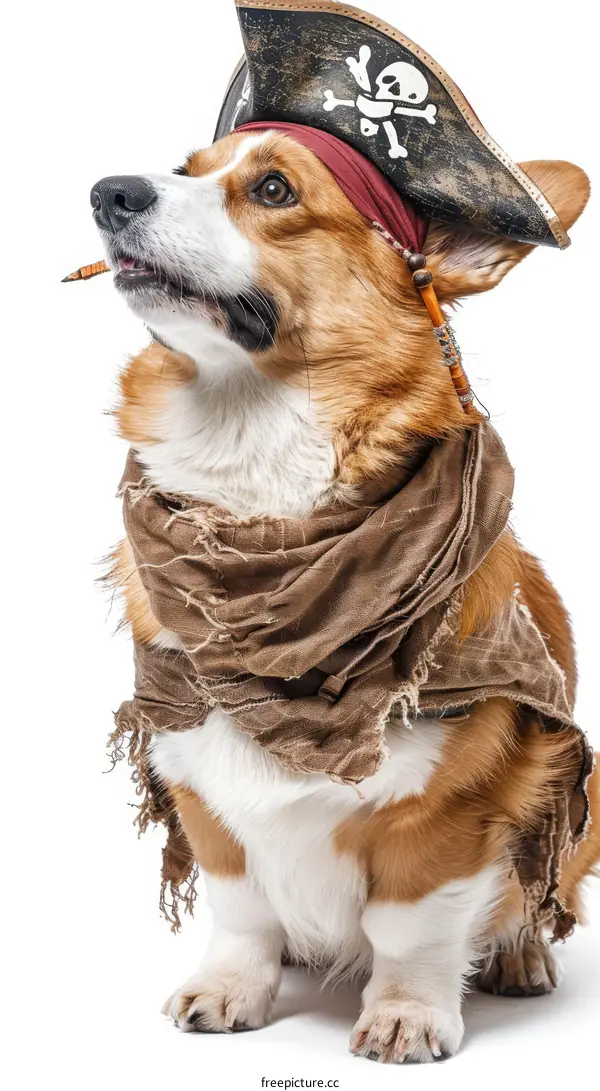 Corgi Pirate: A Cute Dog in Costume