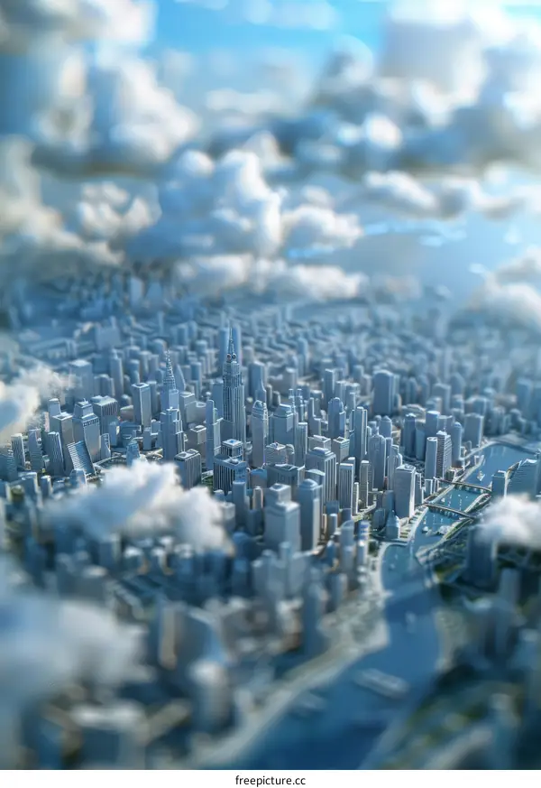 Metropolis Skyline with Towering Skyscrapers