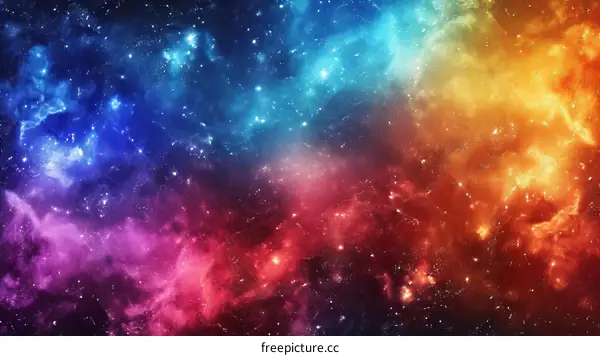 Amazing Space Galaxy with Stars and Nebula