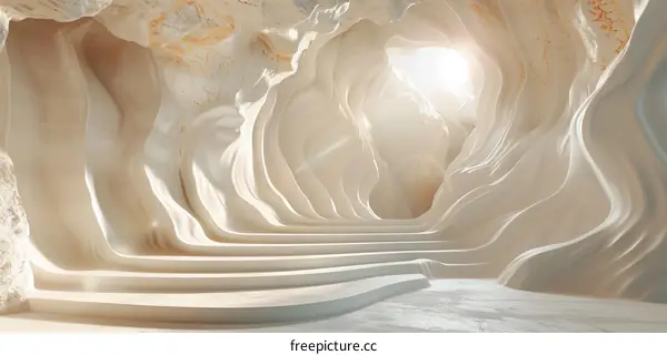 Abstract Cave Interior Design Illustration