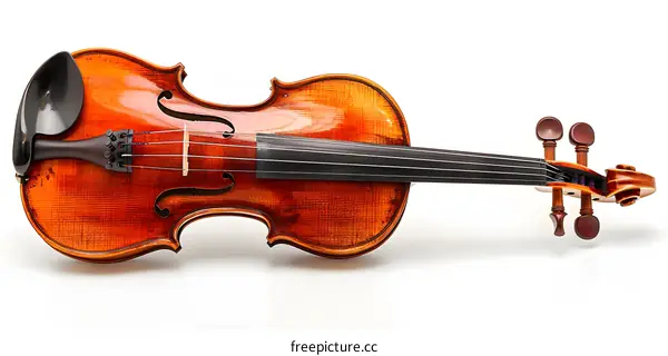 Violin on white background