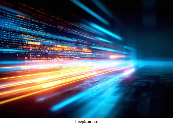 Abstract Digital Code Stream Background