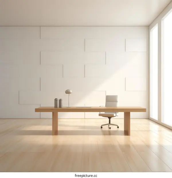 Modern Office Interior With Desk, Chair and Computer