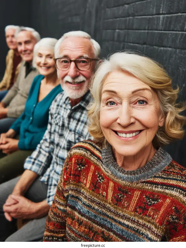 Senior Citizens Gathering Smiles and Happiness