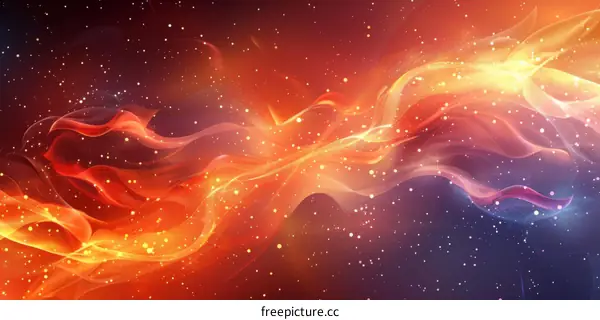 Flowing Energy Waves of Fire and Ice