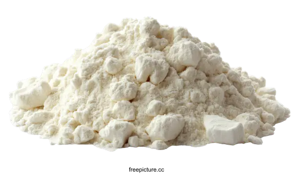 [Transparent Background PNG]Pile of Flour Isolated on White Background