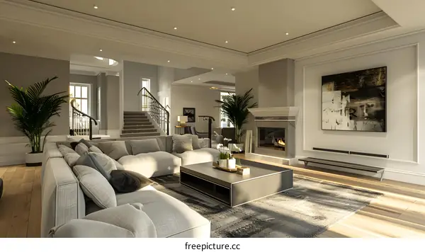 Modern minimalist living room