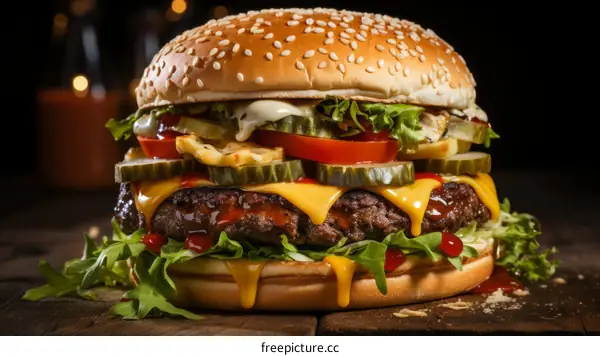mouthwatering cheeseburger