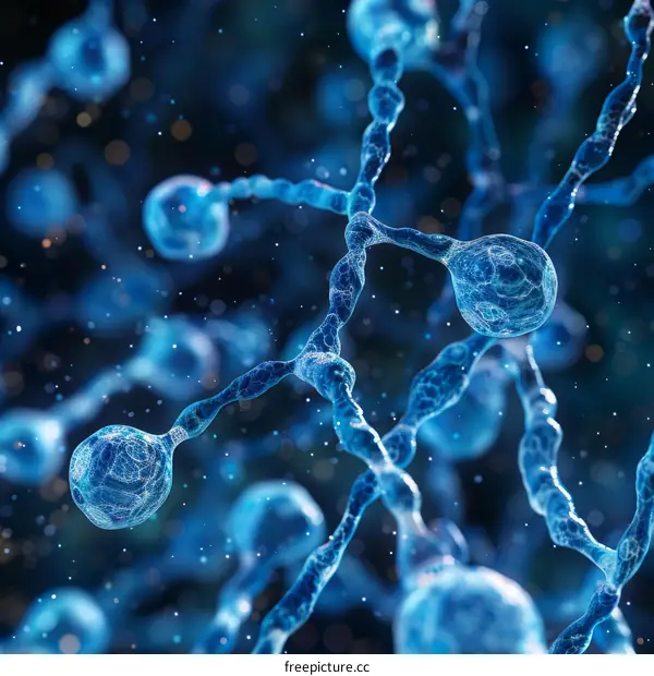 3D illustration of neurons in the brain